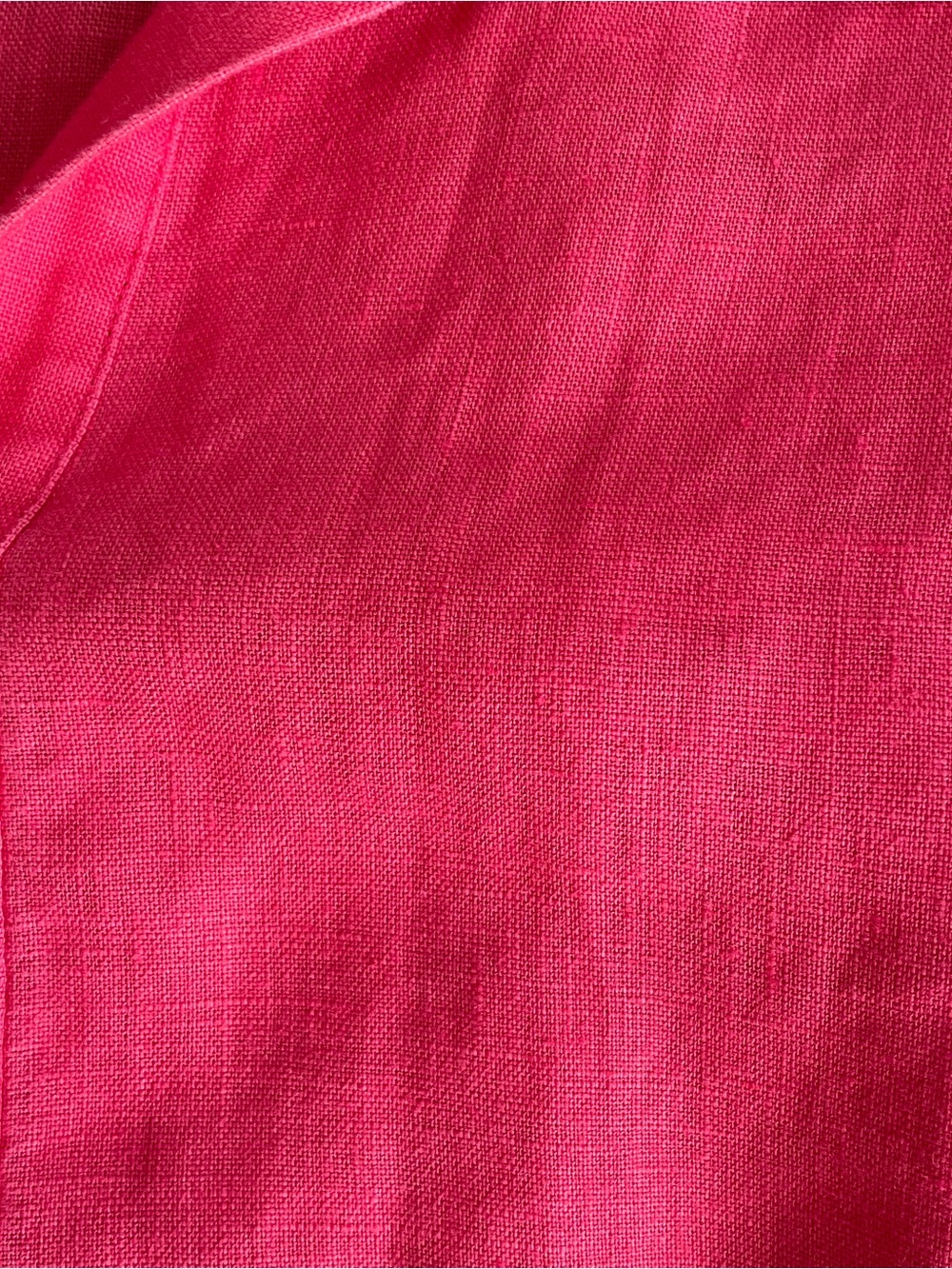 Lafayette 148 Linen Button Down Shirt Women's 10 Coral Pink 3/4 Sleeve Luxury - Picture 10 of 10